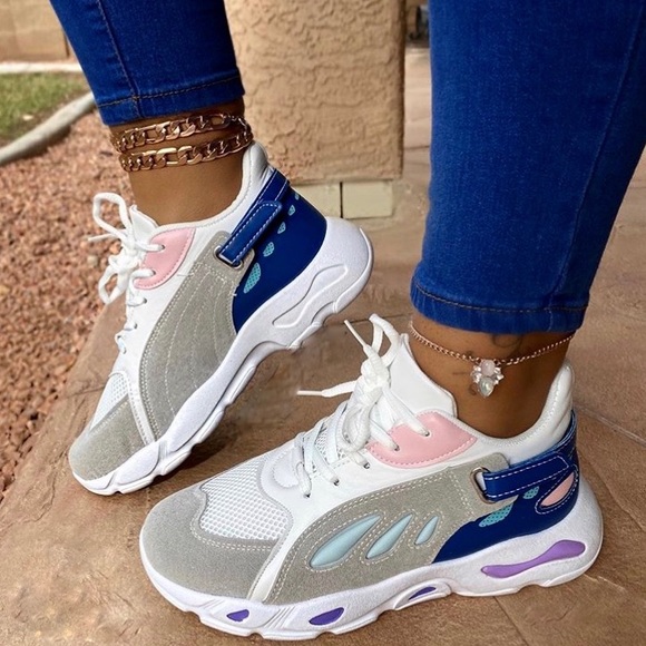 ‼️LAST PAIR‼️ Gray blue and white sneakers - Picture 2 of 5